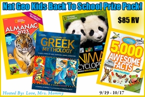 Ends 10-17 – $85 National Geographic Kids Back to School Book Prize Pack Giveaway!