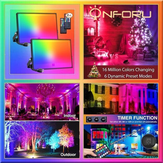 Onforu 2 Pack RGB LED Flood Light 800W Equivalent 100W Color Changing Floodlight with 44 Keys Remote_REVIEW.jpg