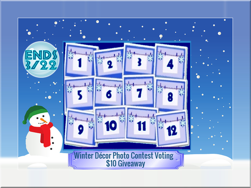 Ends 03-22 – Winter Décor Photo Contest Voting –  Giveaway