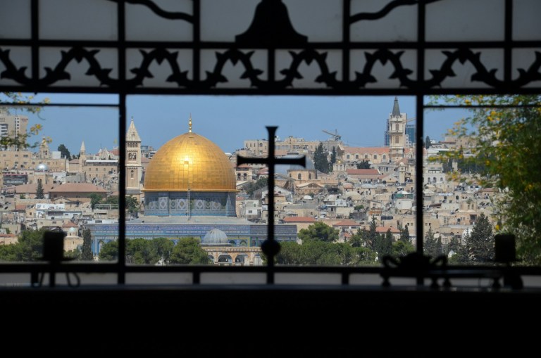 a view of the dome of the rock from a window.jpg