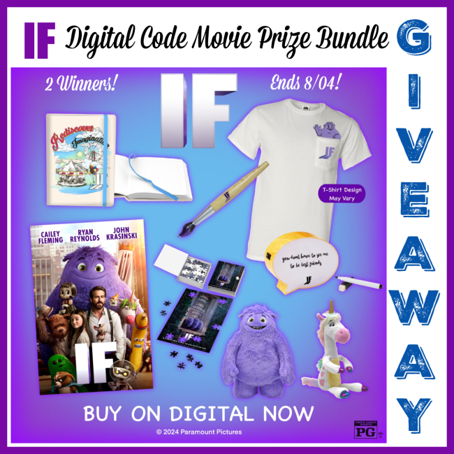 Ends 08-04 – IF Digital Code Movie Prize Bundle Giveaway! Ends 08-04 – IF Digital Code Movie Prize Bundle Giveaway!