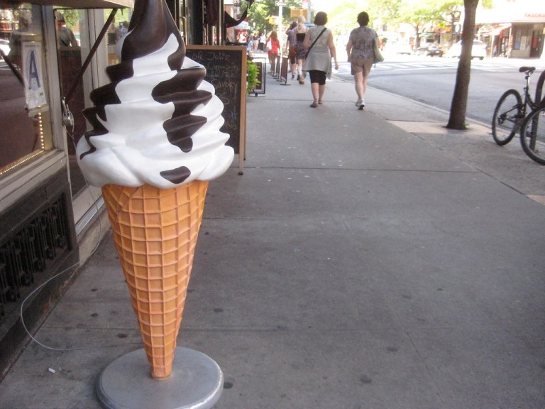 Giant Vanilla Chocolate Sauce Swirl Ice Cream Cone 3544.jpg