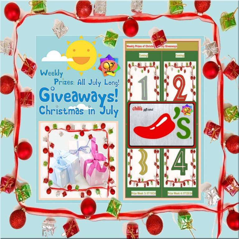 Ends 07-17 – Christmas in July Giveaways – Week #2: Chili’s Gift Card Giveaway! Ends 07-17 – Christmas in July Giveaways – Week #2: Chili’s Gift Card Giveaway!