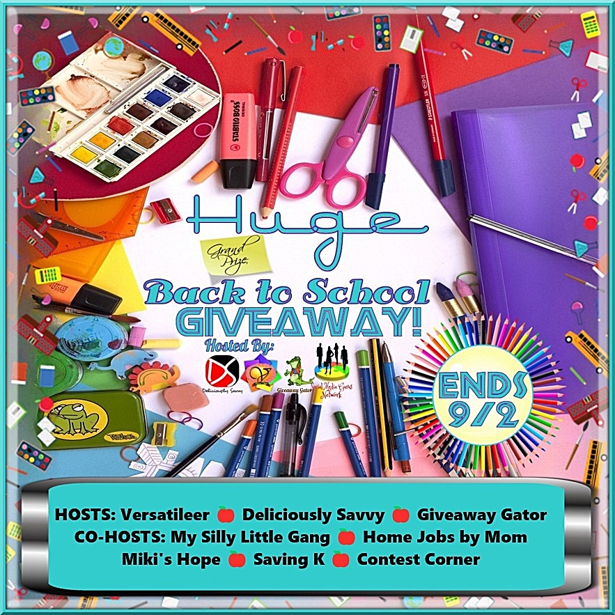 Ends 09-02 – Huge Back to School Grand Prize Giveaway! – 7 Prizes, Value Near 0 – 1 Winner!