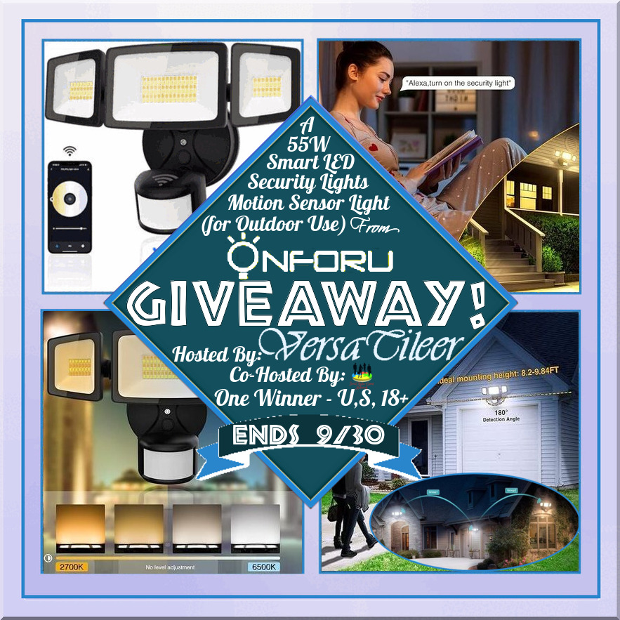 Ends 09-30 – 55W Smart LED Security Lights Motion Sensor Light, Outdoor from Onforu Giveaway!