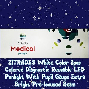 ZITRADES White color 2pcs Colored Diagnostic Reusable LED Penlight with Pupil Gauge Extra bright pre-focused beam__Dog Days '24.jpg