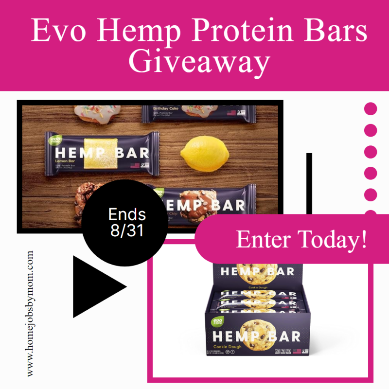 Ends 09-15 – Evo Hemp Protein Bars Giveaway!