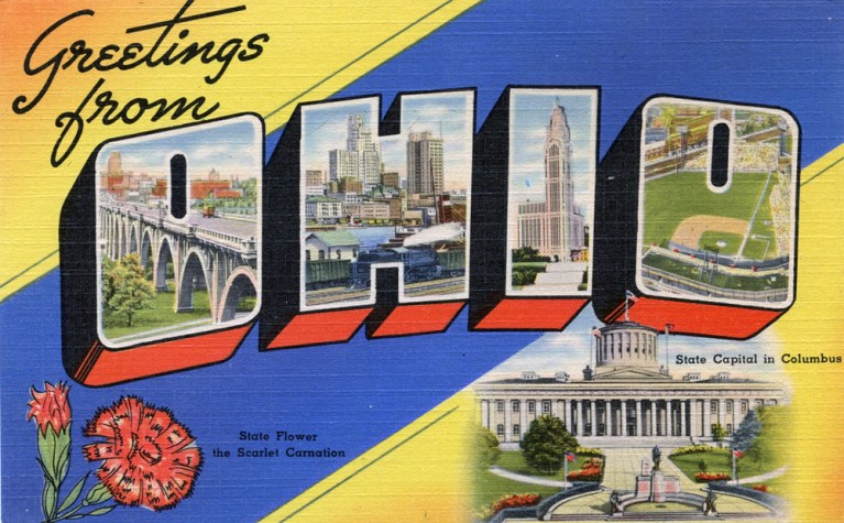 Greetings from Ohio - Large Letter Postcard