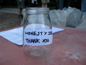 Stonegate walk - honesty jar
