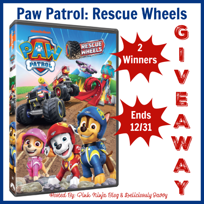 Ends 12-31 – Paw Patrol: Rescue Wheels DVD Giveaway! 2 Winners!