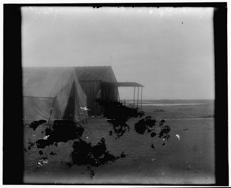 No Known Restrictions: Wright Brothers Camp at Kitty Hawk (Source: Library of Congress).jpg