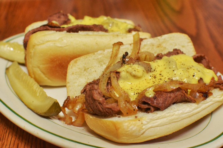 Cheesesteak sandwiches with pickles.jpg