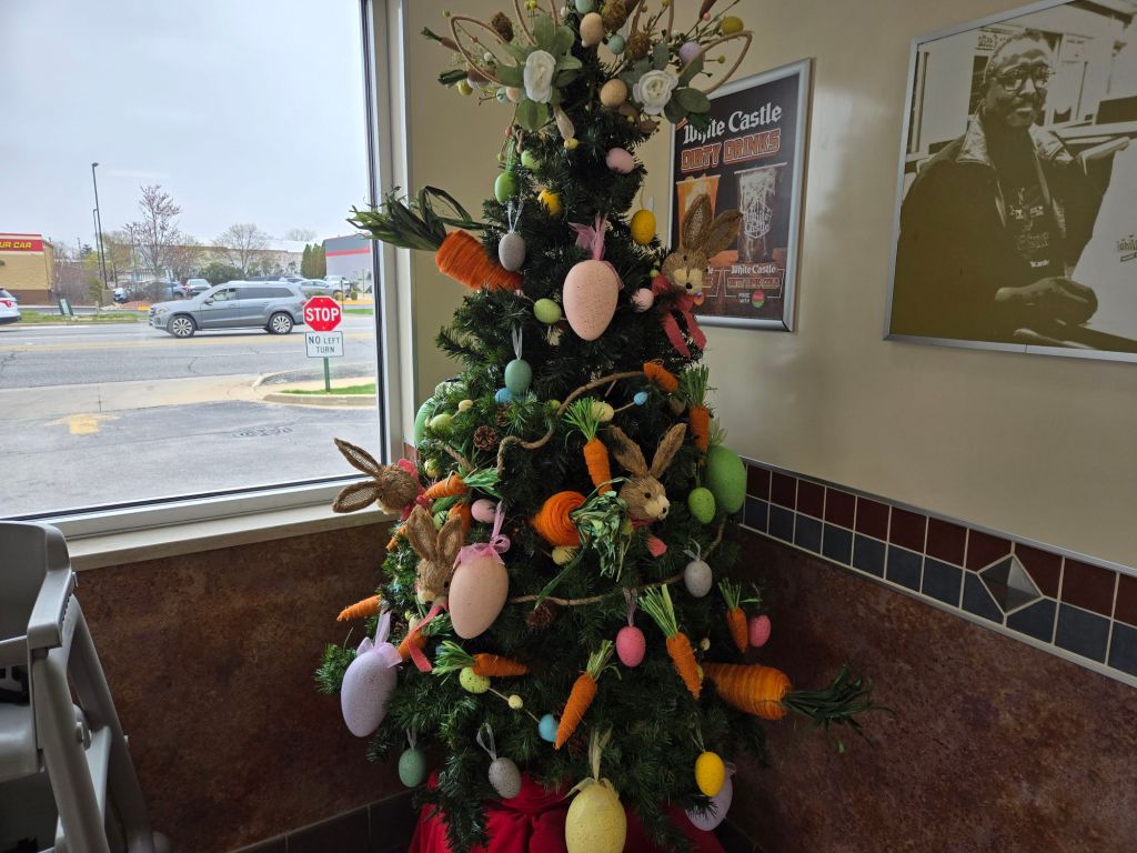 Featured Photo #4: Magic of Easter in 2025 – Bunnies on the Easter Day Tree at White Castle Restaurant, Midlothian