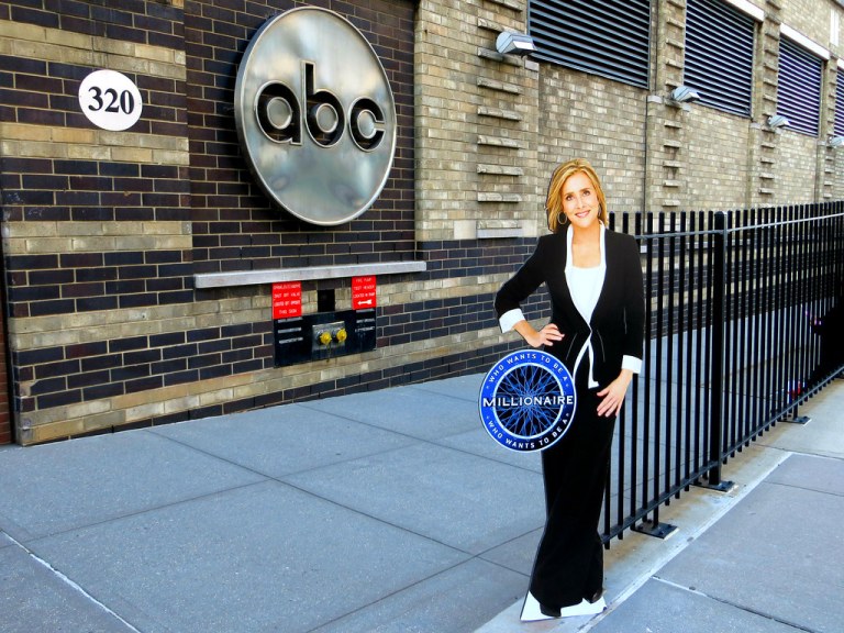 Entrance to ABC-TV studio at 320 West 66th Street, New York City, on taping day for 'Who Wants to Be a Millionaire,' hosted by Meredith Vieira..jpg