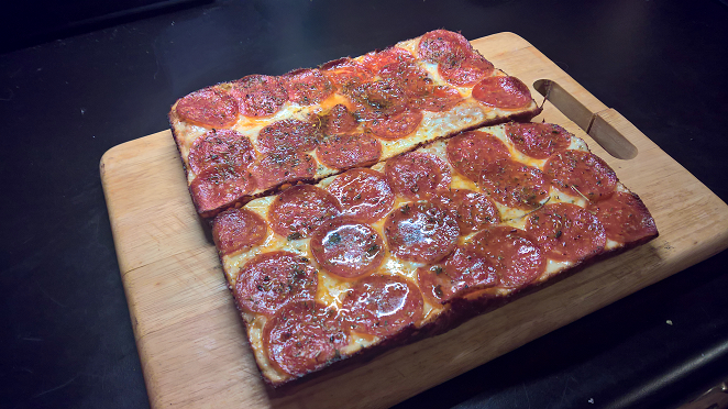 Detroit Style Pizza from Calphalon Bread Pans.jpg