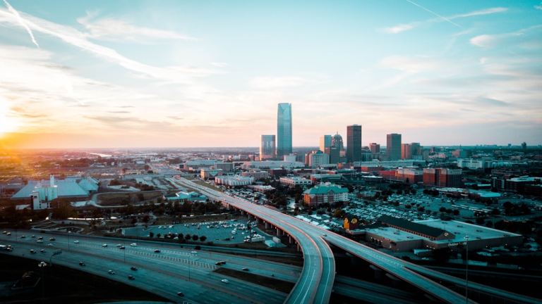 eagle eye view time lapse city and streets.jpg