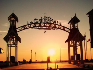 early morning at ocean city's boardwalk sign.jpg