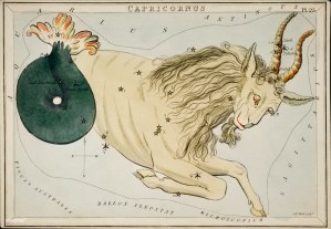 Sidney Hall&rsquo;s (1831) astronomical chart illustration of the zodiac Capricornus. Original from Library of Congress. Digitally enhanced by rawpixel..jpg