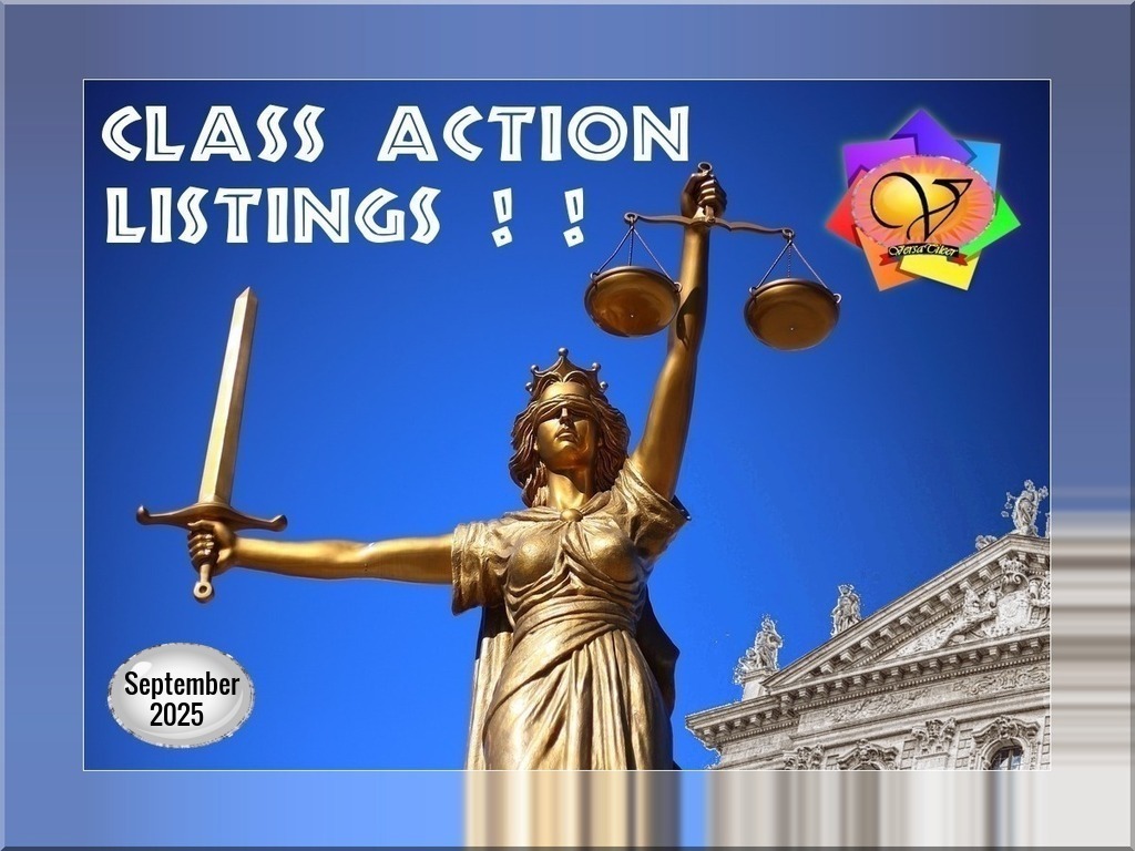 Class Action Database – September 25th, 2025 to March 29th, 2027