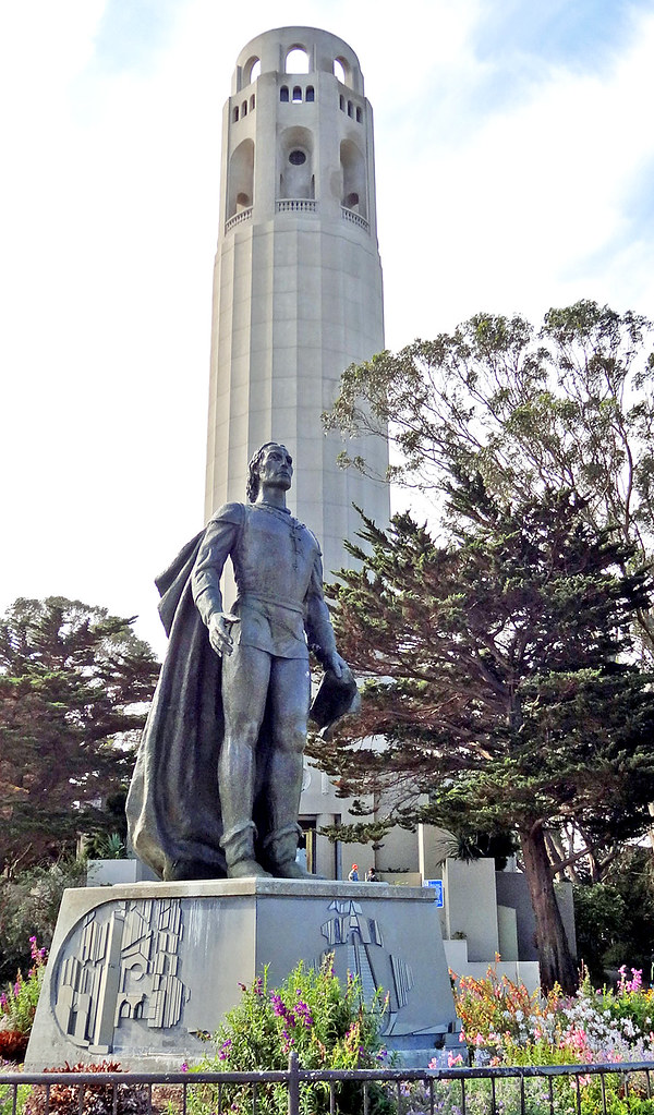 California-05832 - Coit Tower & Christopher Columbus.jpg