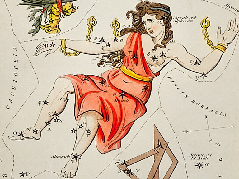 Sidney Hall’s (1831) astronomical chart illustration of Gloria Frederici, Andromeda. Original from Library of Congress. Digitally enhanced by rawpixel..jpg