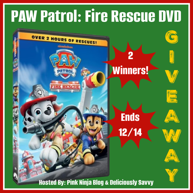 Ends 12-14 – The PAW Patrol: Fire Rescue DVD Giveaway! (2 Winners!)