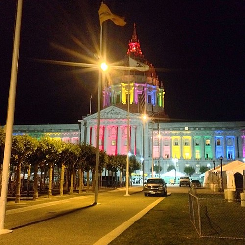 Civic Pride :: #pride #sf #night #civic #center #san #francisco #city #life #hall #light #colorful #vibrant #happy #love #expression #joy #igers #instadaily.jpg