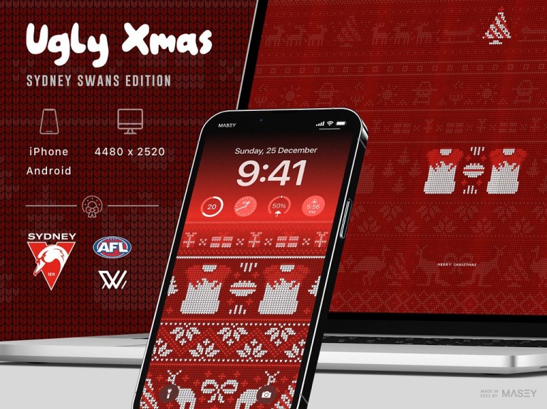 Sydney Swans (AFL/AFLW) Christmas Ugly Sweater Mobile Wallpapers.jpg