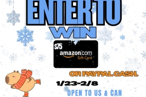 Ends 02-08 – $75 Amazon Gift card or Paypal Cash Giveaway!