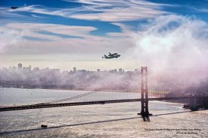 The Space Shuttle Endeavour Over Golden Gate Bridge.jpg