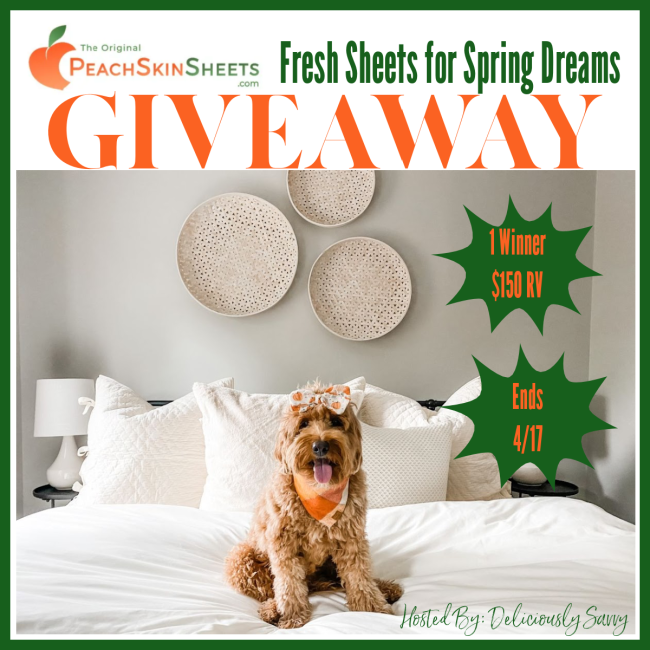Ends  04-17 – PeachSkinSheets ‘Fresh Sheets for Spring Dreams’ Giveaway!