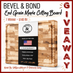 Ends 12-09 – The Bevel & Bond End Grain Maple Cutting Board Giveaway!